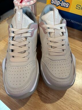 Prince Beige and Pink Casual Sneakers